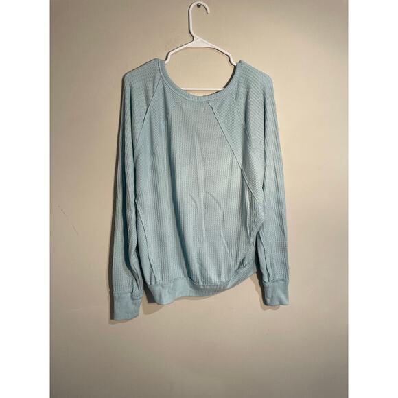 We The Free Santa Clara Oversized Thermal in Blue - Picture 6 of 11